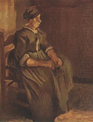 Vincent Van Gogh Peasant Woman Sitting on a Chair (nn04) china oil painting image
